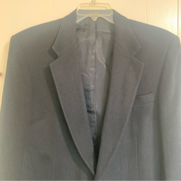 Stafford Formal Suit Blazer Black Camel Hair Wool Sport Coat Blazer Size 42L. - Picture 4 of 13